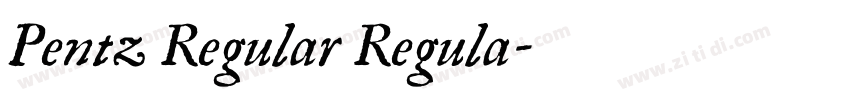 Pentz Regular Regula字体转换